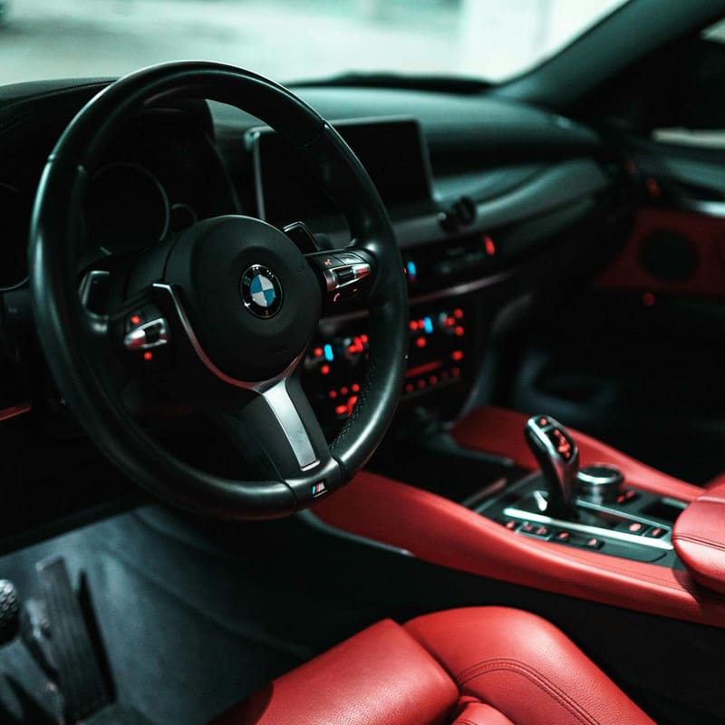 Premium red-leather interior, concours-level clean